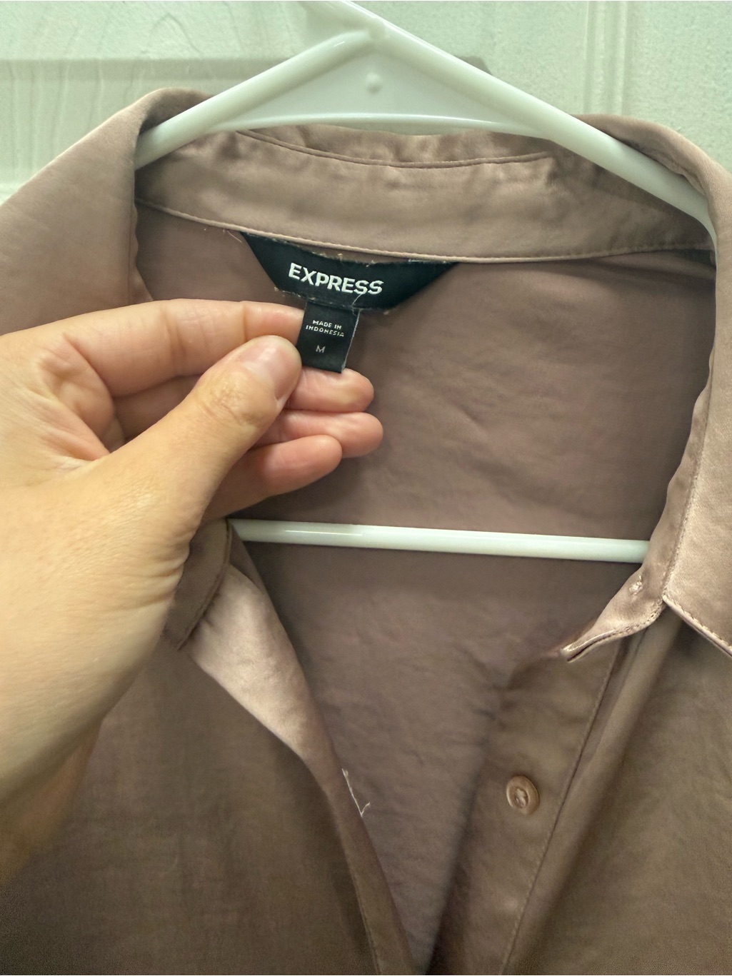Express Men's Button-Down Shirt In Mauve